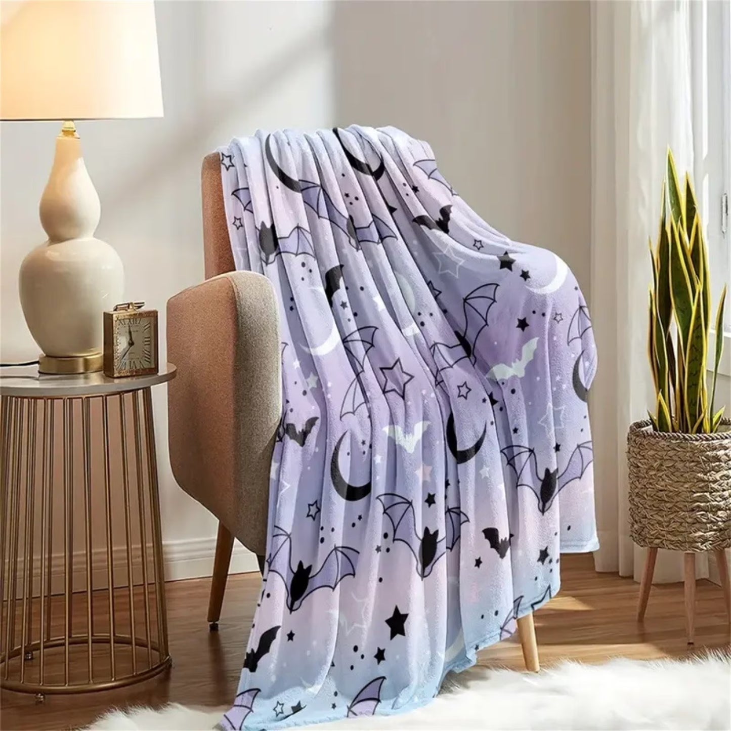 Halloween Kitchen Decor and Accessories Polyester-Cotton Blend Non Slip Mat 4Th of July Outdoor Mat, Cute Blanket Lightweight Throw Women Men Soft Cozy Sofa Living Room Bed Kids Girls Boys All Season