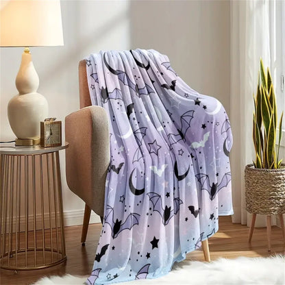 Halloween Kitchen Decor and Accessories Polyester-Cotton Blend Non Slip Mat 4Th of July Outdoor Mat, Cute Blanket Lightweight Throw Women Men Soft Cozy Sofa Living Room Bed Kids Girls Boys All Season