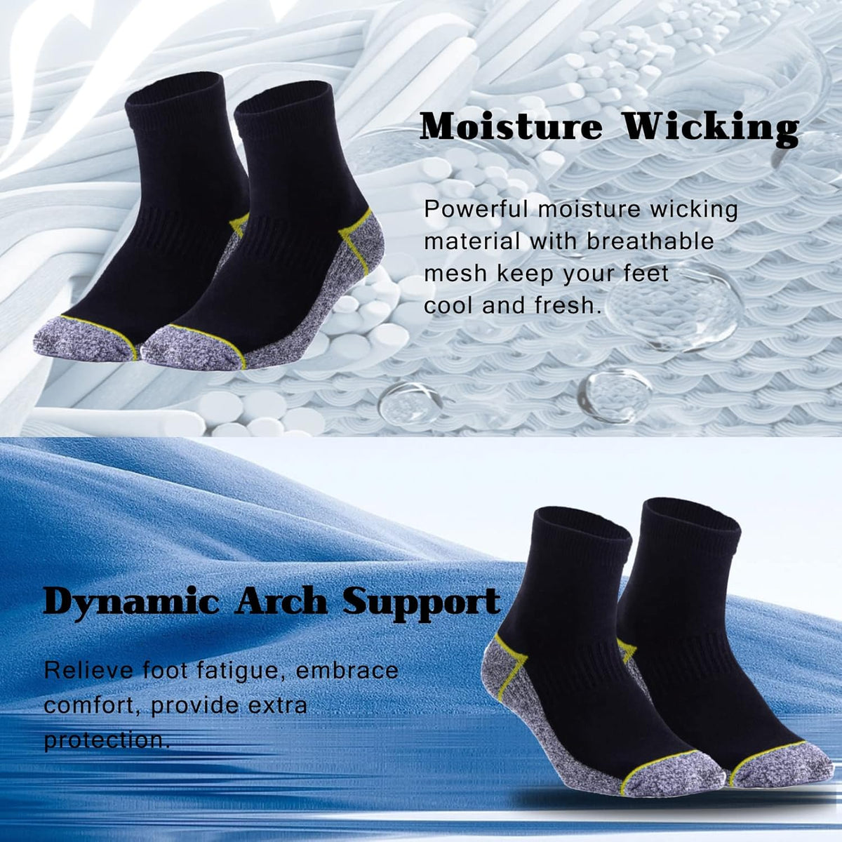 Copper Infused Quarter Socks Improve Foot Health Odorfree Sweatproof