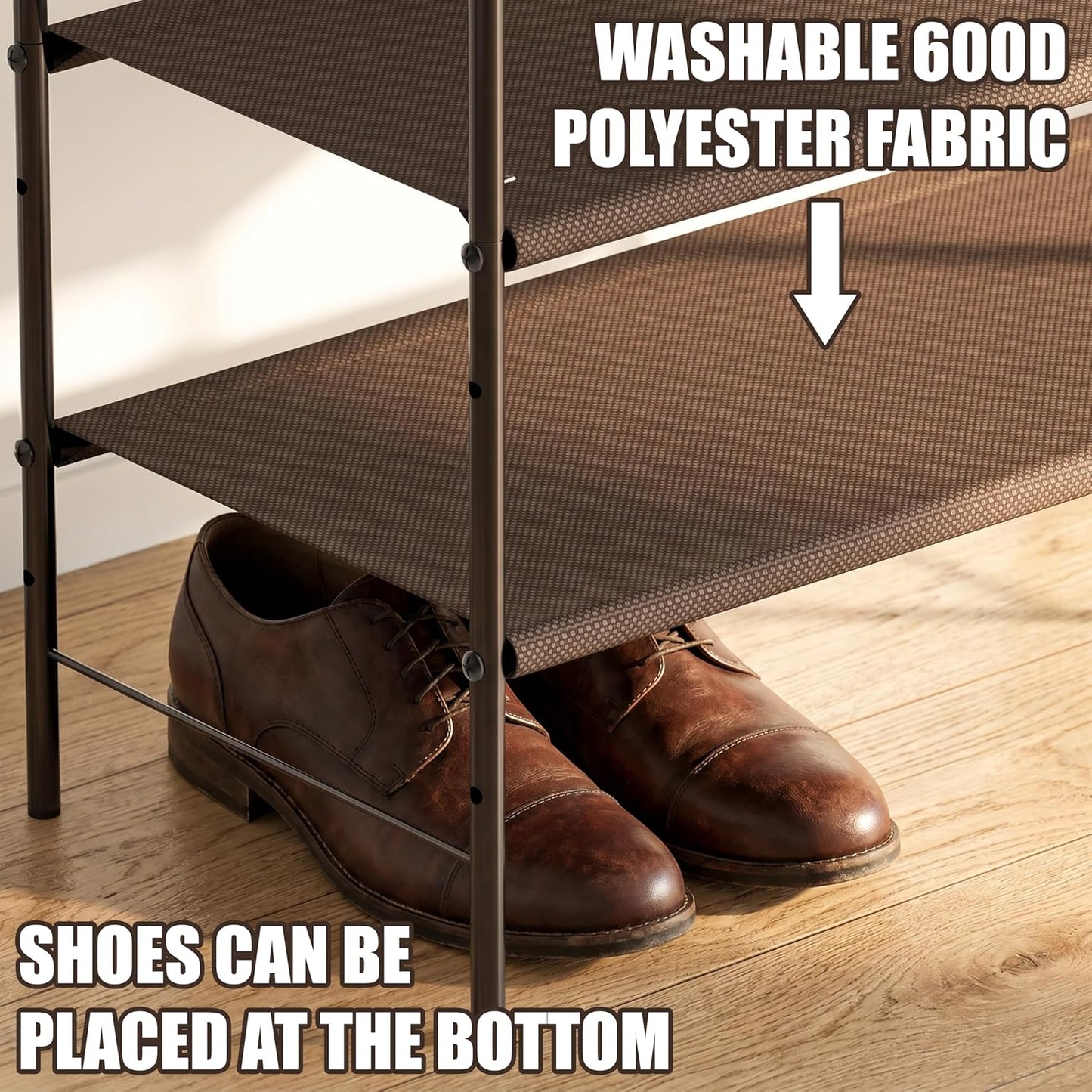 4-Tier Shoe Rack Storage Organizer, 12-20 Pair, Bronze
