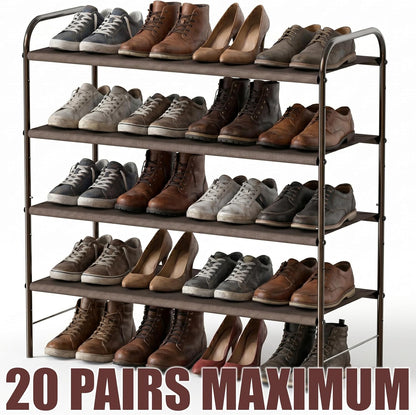 4-Tier Shoe Rack Storage Organizer, 12-20 Pair, Bronze