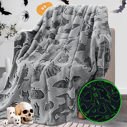 Halloween Blanket for Kids, Spooky Gifts Boo Basket Stuffers, 50"X60"